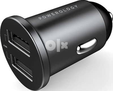 Powerology Dual Port Aluminum Car Charger 4.8A 24W PCCSR001 (NEW)