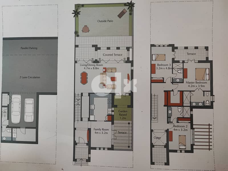 Exclusive Large 3 Bedroom Corner Townhouse / Villa For Rent in Al Mouj 2