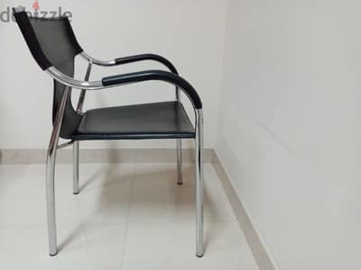 Steel with Leather seat chair