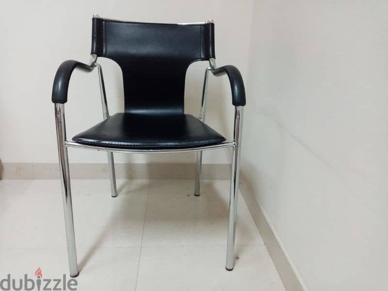 Steel with Leather seat chair 1