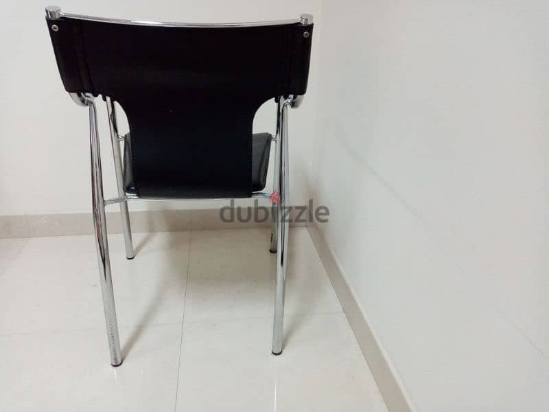 Steel with Leather seat chair 2