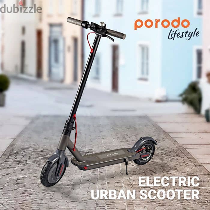 Foldable Porodo Lifestyle Electric Urban Scooter 500W – Black l New l 5