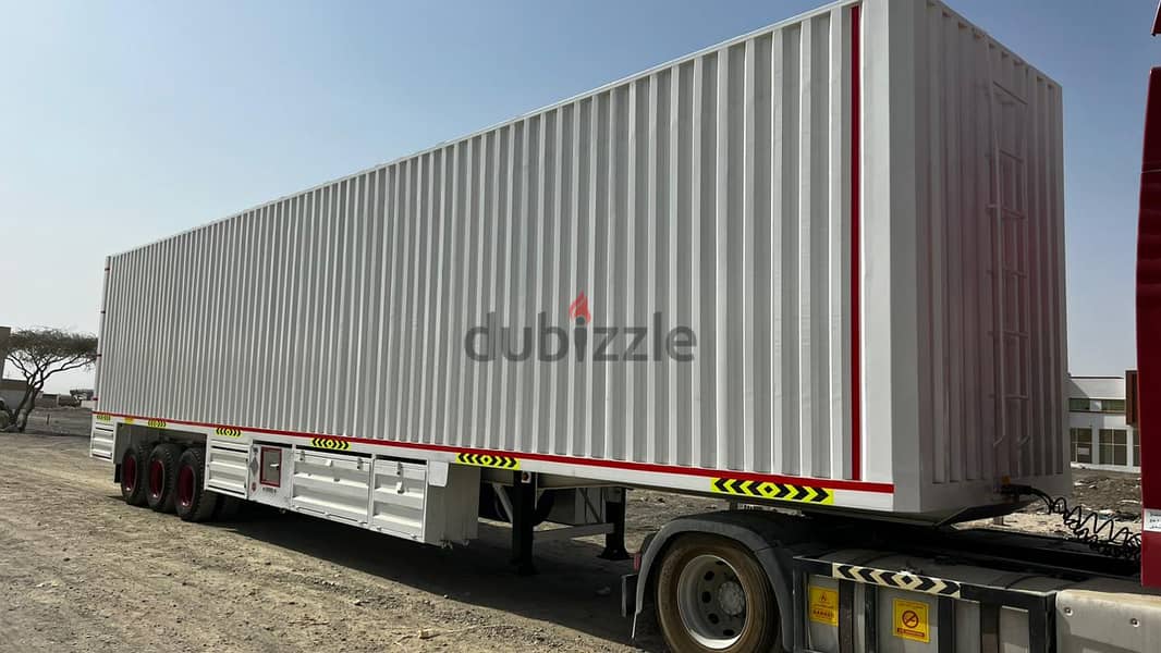 box trailer 16 meter 3-axle   مقطورة صندوقية 16 متر 3 محاور 1