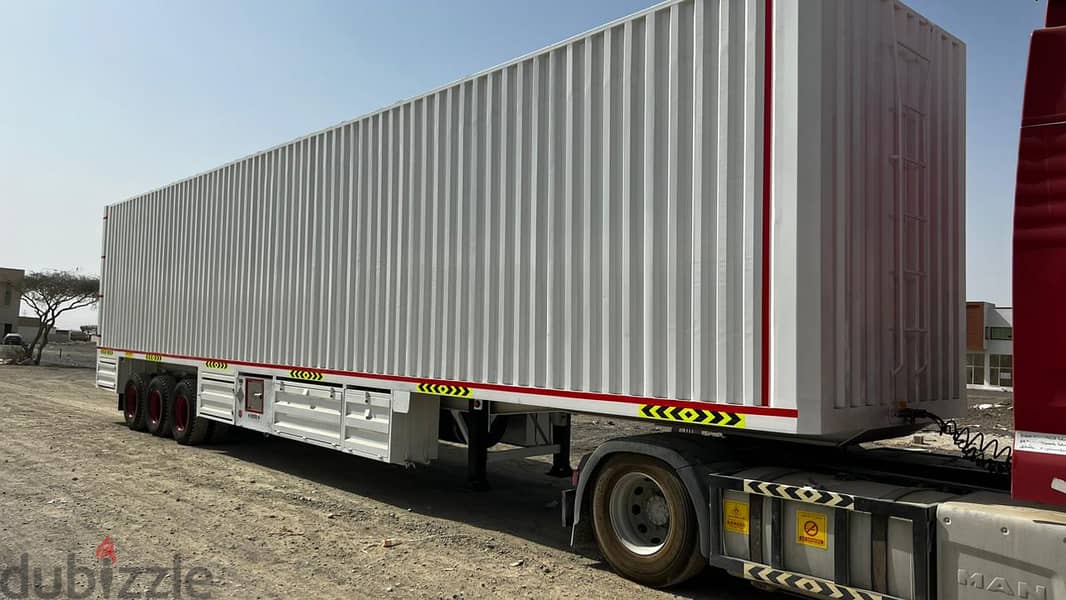box trailer 16 meter 3-axle   مقطورة صندوقية 16 متر 3 محاور 3