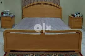 URGENT SALE!! Wood king bedset with medicated mattresses.