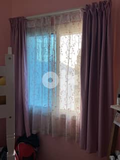 2 Window Curtains with blackout and sheer material (PRICE REDUCED)