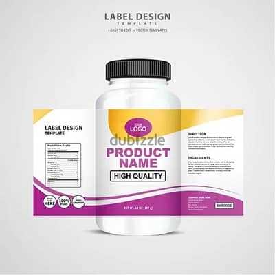 bottle label sticker Designer