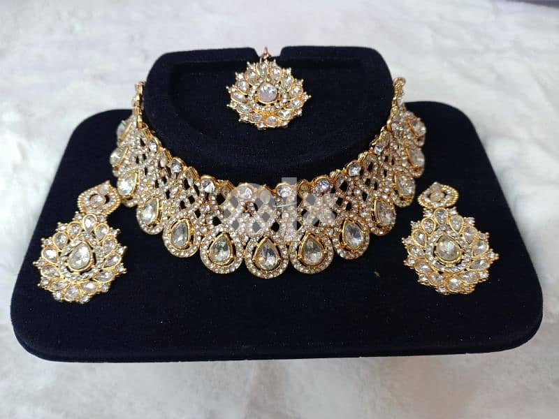 Beautiful chokars and small necklaces with AD Diamonds 1