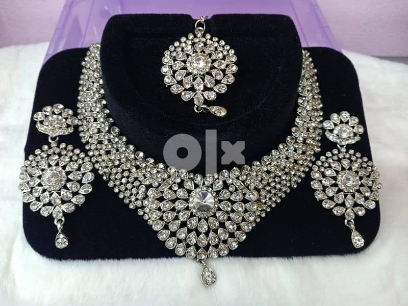 Beautiful chokars and small necklaces with AD Diamonds 2
