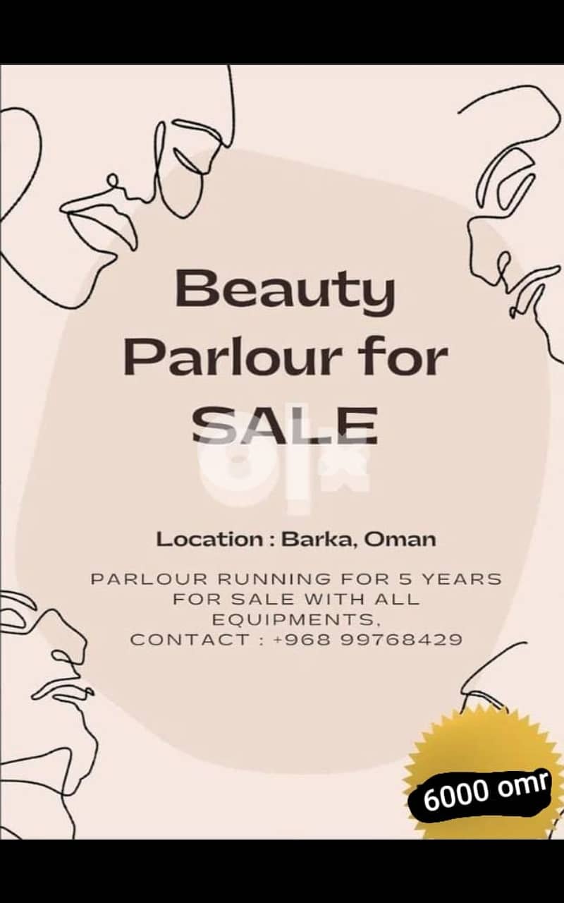 Beauty parlour for sale 0