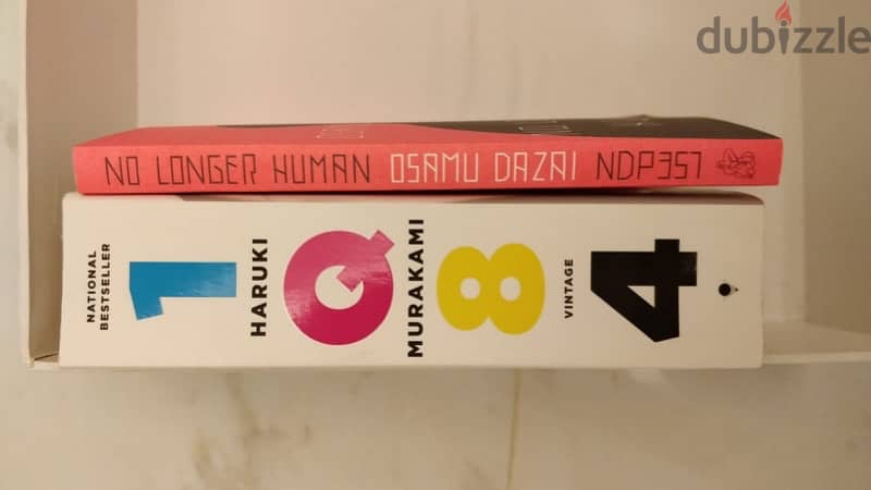 2 famous novels by Japanese author ) (1Q84, No longer human) 1