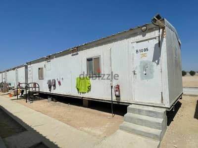 Portable Cabin | 2 Rooms, 2 Toilets | Sandwich Panel | Aluminum Roof