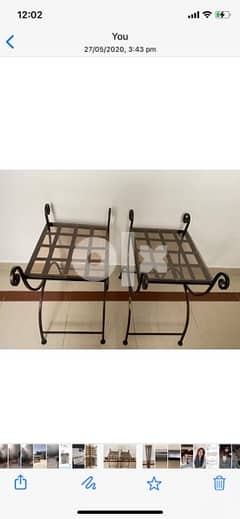 wrought iron side tables 0