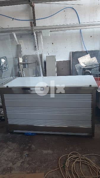 steel table with cabinet
