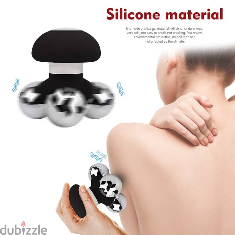 Rechargeable Mushroom Massager Mini Wave Vibrating Massager Handheld 1