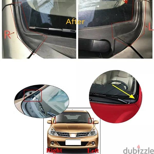 Nissan Tiida & Versa(2006 To 2012)Wiper Corner Covers Original Taiwan 3
