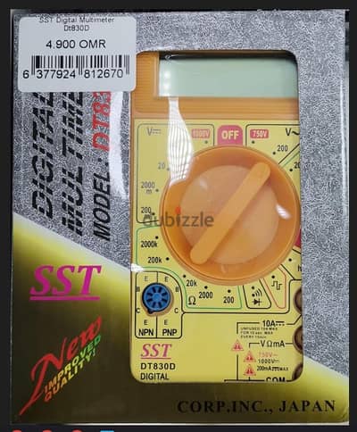 SST Digital Multimeter DT830D New (BoxPack-Stock)