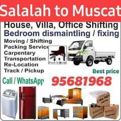 rent for truck 7ton  salalah to Muscat