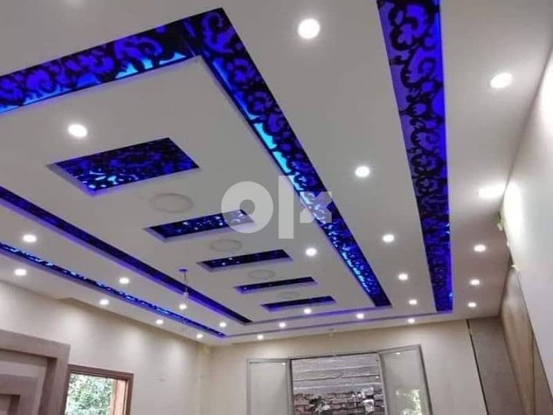 Interior Decoration With Gypsum Board and Painting 11