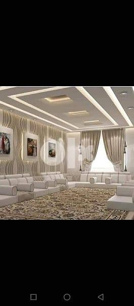 Interior Decoration With Gypsum Board and Painting 12