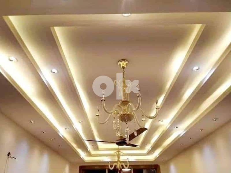 Interior Decoration With Gypsum Board and Painting 13