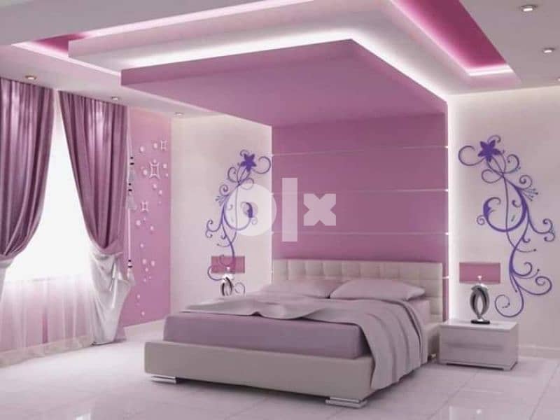 Interior Decoration With Gypsum Board and Painting 16