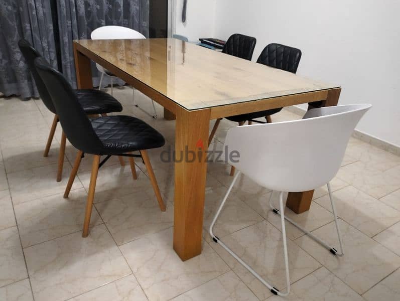 Six Seater Dinning Table for Sale 6ft x 3ft. 3