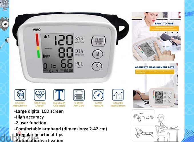 Digital Arm Blood Pressure Monitor Electronic Sphygm A155 (Brand-New) 0