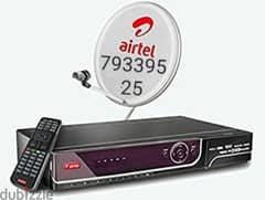 Airtel HDD receiver with 6months malyalam tamil telgu kannada package 0