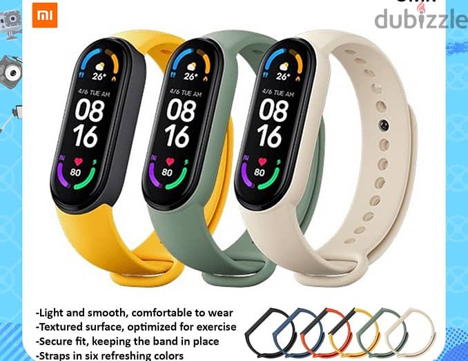 MI smart Band 6 strap 3 pack (Brand-New) 0