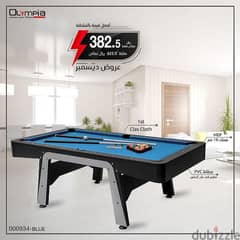 8 feet olympia commercial billiard table with Accessories
