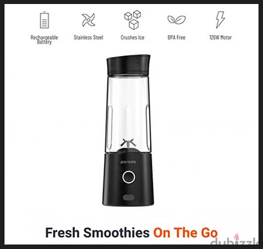 Lifestyle By Porodo Portable Cordless Juicer. -Health & Fresh