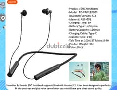 Porodo soundtec ENC Neckband Wireless Headset (Brand-New) 0