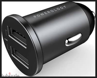 Powerology Dual Port Aluminum Car Charger 4.8A 24W (New-Stock)