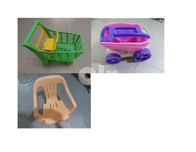 Kids Chair and two toy trollies