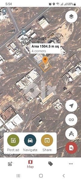 ارض صناعيه للإيجارمساحة 1500 متر زاويه صحار industrial land for rent 1