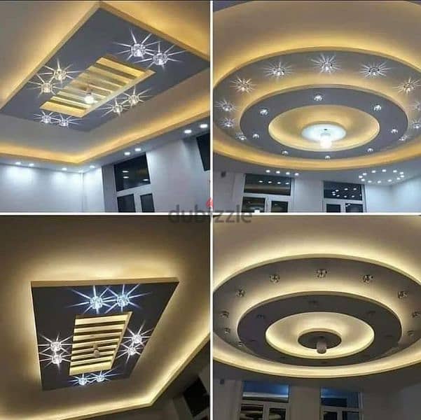 interior designing Gypsum board and cornice false ceiling work 1