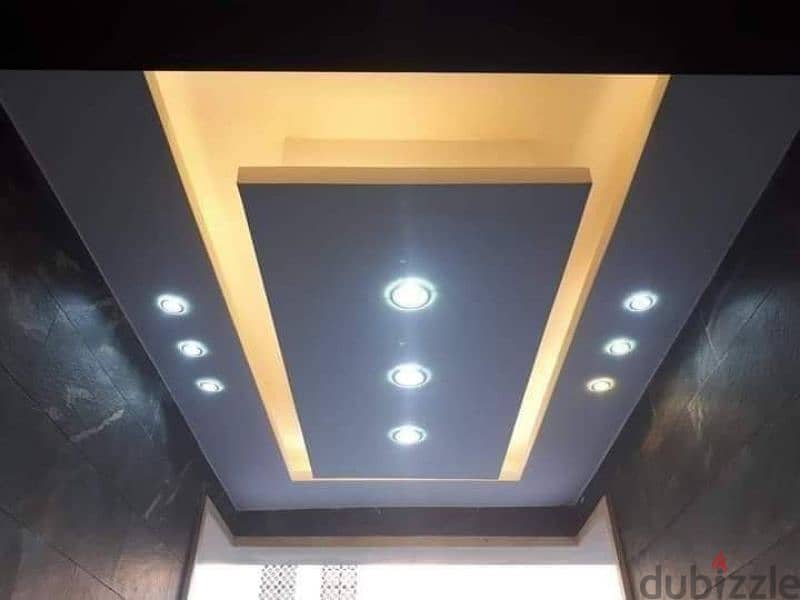 interior designing Gypsum board and cornice false ceiling work 2