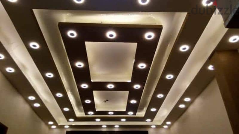 interior designing Gypsum board and cornice false ceiling work 4