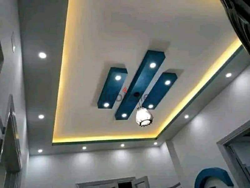 interior designing Gypsum board and cornice false ceiling work 5