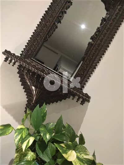 Hand Crafted Wooden Mirror Frame Jharoka