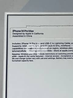 New, open box Apple iPhone 14 Pro Max (A2651) 256GB Purple 0