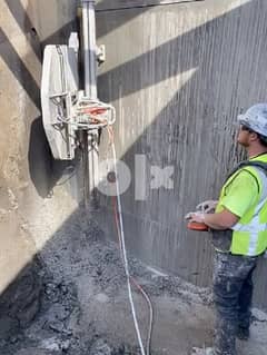 concrete Core cutting with wall saw