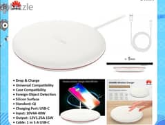 Huawei wireless charger 15w quick charge with adaptor (Brand-New)