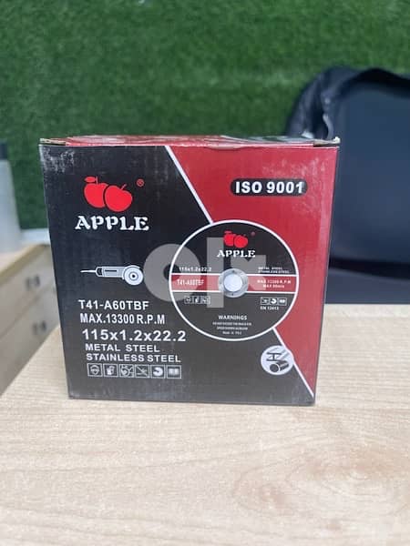 APPLE CUTTING DISC 4-1/2”  BLACK CTN/500PC 0