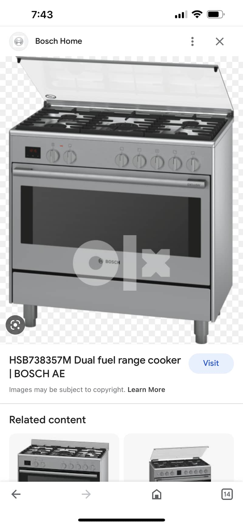 Bosch cooking range  5 burner 1year old 0