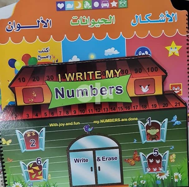 Arabic and English Books, Puzzles and Learning Cards 10