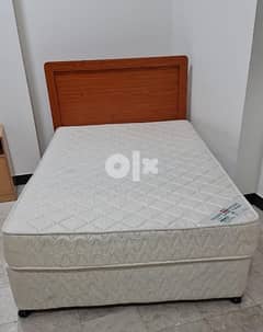 Single Bed + mattresses + 1 Side Table 0