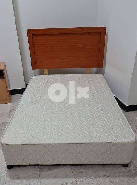 Single Bed + mattresses + 1 Side Table 2