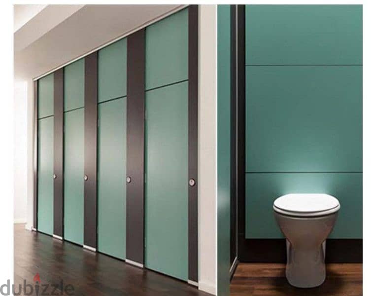 Toilet Cubicles Partition by HPL Sheet 1